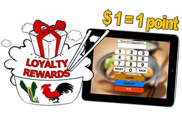 Loyalty Rewards: $1 = 1 point